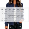 thumbnail image 4 of Women's Polka Dot Bomber Jacket Solid Color Zip Up Long Sleeve Windproof Jacket Loose Fit Lightweight Spring Coat for Daily Wear, 4 of 8