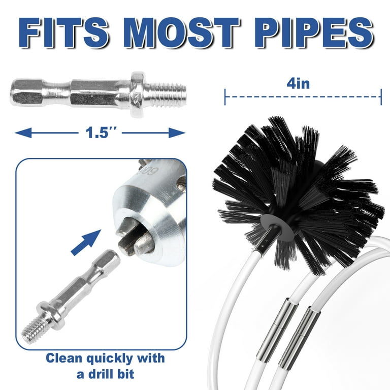 Duct cleaning fashion drill attachment