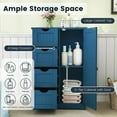 thumbnail image 5 of DRAZUNO Wooden 4 Drawer Free Standing Bathroom Floor Cabinet Storage Cupboard Adjustable, 5 of 8