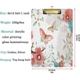 thumbnail image 4 of FMSHPON Beautiful Stylish Couple Butterfly Flowers Clipboard Hardboard Wood Nursing Clip Board and Pull for Standard A4 Letter 13x9 inches, 4 of 6