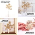 thumbnail image 4 of Efavormart 3 Pack | 24" Metallic Gold Artificial Palm Leaf Branches, Faux Plant Vase Fillers, 4 of 11