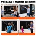 thumbnail image 4 of Glass Whiteboard – Frameless Magnetic – Tempered Dry Erase Board – Mark-Resistant Surface – Wall Mounted – Office, School, Home & Conference- Black - 36"x24" (90x60cm), 4 Holes, 4 of 6