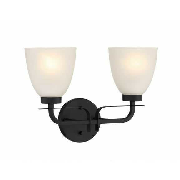 Kaitlen 2-Light Bathroom Vanity Light in Coal