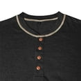 thumbnail image 7 of Nafuu Men T Shirts Solid Color Henley Long Sleeve Button Down Soft Casual Tee Comfortable Relaxed Fit Top For Everyday Wear Leisure Home Workout Shirts For Men, 7 of 7