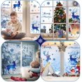 thumbnail image 2 of 6 Sheets Christmas Window Clings Xmas Deer and Snowflake Christmas Snowflake Window Decorations Blue Xmas Removable Window Decals for Xmas Christmas Party Decorations, 2 of 7