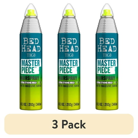 (3 pack) Bed Head by TIGI Masterpiece Shiny Hairspray with Strong Hold 10.3 oz