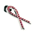 thumbnail image 2 of PinMart's Rhinestone Pink Awareness Ribbon Pin, 2 of 3