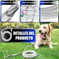 thumbnail image 3 of Correa para Perro, 5m Cadena para Perro de Acero Inoxidable con Hebillas Rotación de 360°, Accesorios para Perro Resistente con Masticació, para Perros Medianos y Grandes (Blanco), 3 of 7
