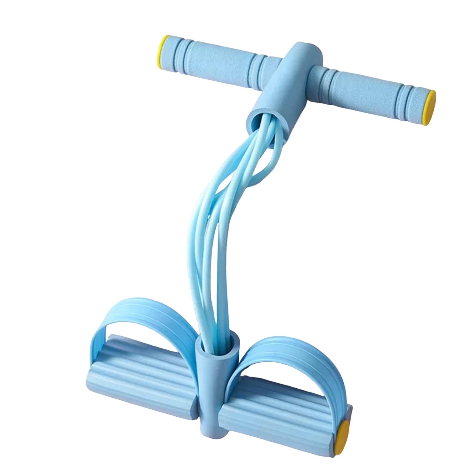 6-Tube Resistance Band Pedal Exerciser, Portable Home Gym Fitness Equipment, Elastic Tension Rope Trainer for Leg and Core Workouts