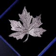 thumbnail image 4 of Queen Jewelry Micro Pave Canadian Maple Leaf Brooches Pins Silver Tone, 4 of 5