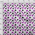 thumbnail image 3 of oneOone Viscose Chiffon Pink Fabric Poker Card Craft Projects Decor Fabric Printed By The Yard 42 Inch Wide, 3 of 4
