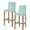 Mint Green, variant on Linen Mint Green Bar Stool Covers Set of 2, Modern Minimalist Pure Solid Color Stretch Washable Bar Chair Covers with Backs, Removable Pub Counter Height Chair Cover for Kitchen Dining Room Cafe