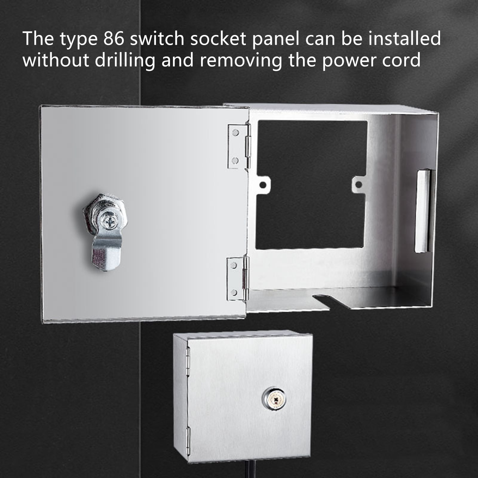RUISINERY Sturdy Stainless Steel Electrical Outlet Covers Weatherproof Socket Protective Box Accessory for Indoor and Outdoor Use
