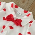 thumbnail image 5 of Fsqjgq Baby Boy Clothes 18M Kids Outfits Toddler Boys Valentine's Day Summer Short Sleeve Love Prints Romper Shorts 2PCS Outfits Clothes Set Baby Boys Summer Clothes Clothes Pajamas, 5 of 5