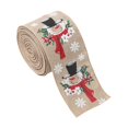 thumbnail image 1 of Shangren Christmas Ribbon Decoration Garland Burlap Ribbon Greeting Cards Tree Rattan for Snowman, 1 of 8