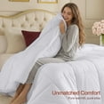 thumbnail image 3 of Utopia Bedding Comforter Queen Size 88 x 88 Inches White, All Season Duvet Insert, Down Alternative Box Stitched Bed Comforter with Corner Tabs, Machine Washable, 3 of 6