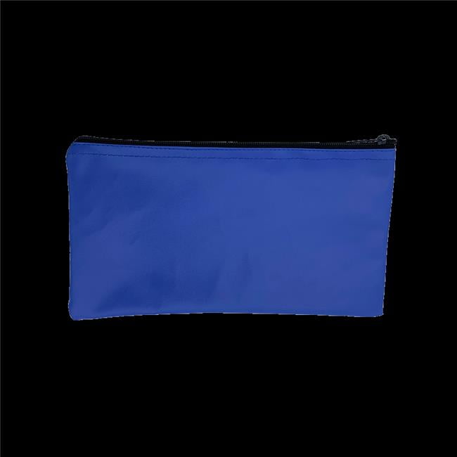 Huron 2Pcs Commercial Deposit Bag Bank Pouch Zippered Safe Money Bag Wallet Blue 