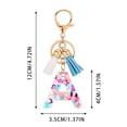 thumbnail image 2 of Purple Letter Ornaments For Women Cute Tassel Keychain Clear Acrylic 26 Alphabets Keychains For Backpack Decoration, 2 of 4