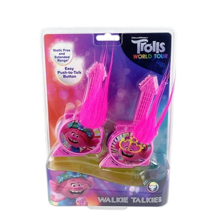 Trolls World Tour Walkie Talkies for Kids. 2 Way Handheld Radios, Long Range and Static Free. Kids Toys, Best Gifts, Outdoor Indoor Toys for Toddler Boy & Girls 3 Year Old & Up, Outside Games and Acti