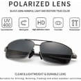 thumbnail image 2 of Ultralight Rectangular Polarized Sunglasses UV400 Men's Grey, 2 of 5