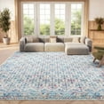 thumbnail image 4 of SAFAVIEH Brentwood Pompeii Geometric Area Rug, Ivory/Blue, 5'3" x 7'6", 4 of 13