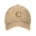 thumbnail image 1 of ZICANCN Adjustable Baseball Cap Women, Alphabet C Pattern Hats for Men Adult Washed Cotton Denim Baseball Caps Fashion, Natural, 1 of 8