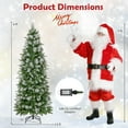 thumbnail image 3 of Gymax 6 FT Artificial Christmas Tree Pre-Lit Hinged Xmas Tree w/ 580 Flocked Frosted Tips, 3 of 10