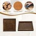 thumbnail image 4 of Uxcell Wooden Serving Tray, Square Decorative Platter for Food and Drinks Serving Brown 7.1x7.1 Inch, 4 of 6