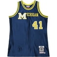 thumbnail image 2 of Men's Mitchell & Ness Glen Rice Navy Michigan Wolverines 1988/89 Authentic Jersey, 2 of 7