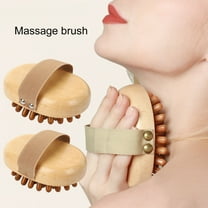 Litie Lightweight Natural Wooden Handheld Massage Body Brushes Cellulite and Improve Lymphatic Blood Circulation Dry Brush Remove Dead Skin SPA Bath Brush
