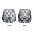 thumbnail image 3 of Pofeuu Popcorn On Blue Lines Print Women's Athletic Shorts Running Workout Shorts Tummy Control Quick Dry Gym Shorts with Pockets Double layer sports shorts-XX-Large, 3 of 7