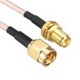 thumbnail image 3 of Cable coaxial de RF de baja pérdida RG-178 Macho SMA a Hembra RP-SMA 50cm 2uds Unique Bargains cables de audio coaxiales digitales, 3 of 4