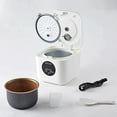thumbnail image 2 of BEAR 2L Portable Rice Cooker, Travel Rice Cooker Small for 2-3 People, Personal Rice Cooker, Food Steamer, Multi-cooker for Brown Rice, White Rice, Soup, Porridge, Yogurt-White, 2 of 5