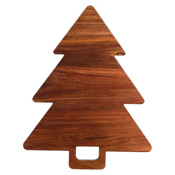 DiMaddie Christmas Tree Shaped Wooden Cutting Board Kitchen Chopping Board Multi-use Christmas Tree Craft