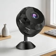 thumbnail image 4 of Cámara domo para mascotas, 1080P HD, WiFi, inalámbrica, para interiores, seguridad del hogar, mini cámara para niñeras con control por aplicación, detección de movimiento, grabadora miniatura negra., 4 of 8