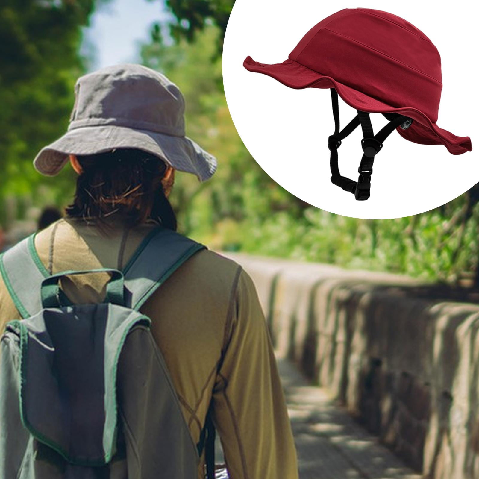 DimyFew Bicycle helmet cap, bucket hat, impact-resistant, comfortable, shaped for unisex Red L