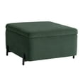 thumbnail image 2 of Studio Living Kingston Modern Large Storage Ottoman, Green Velvet Fabric, 2 of 20