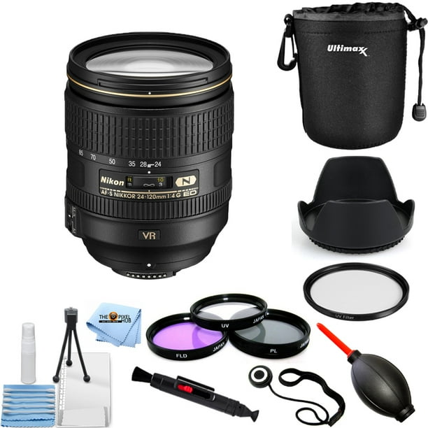 Nikon Af S Nikkor 24 1mm F 4g Ed Vr Lens 2193 Pro Bundle With Lens Pouch Filter Kit Tulip Hood Lens Uv Filter Lens Cap Keeper More Walmart Com Walmart Com