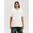thumbnail image 3 of 23SS Nueva Camiseta De Palma Miami Escote Letra Impresión Ángeles Algodón Puro Casual Verano Manga Corta, 3 of 4