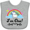 thumbnail image 3 of Inktastic 1st Birthday Unicorn Rainbow 1 Year Old Party Girls Baby Bib, 3 of 4