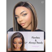 LUVME 12 HAIR Ombre Blonde Highlight Silky Straight Glueless Pre Cut Lace Bob Wig for Women