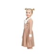 thumbnail image 4 of Girls Dress Brown Knit Rib Asymmetrical Fall Winter Casual Long Sleeve 12 Years, 4 of 6