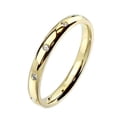 thumbnail image 2 of Gold Eternity Anniversary Ring Stainless Steel Cubic Zirconia Wedding Band, 2 of 3