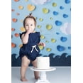 thumbnail image 2 of Laurenza's Baby Girls Cotton Navy Frill Romper Cake Smash Spring Summer Romper 6-9M, 2 of 2