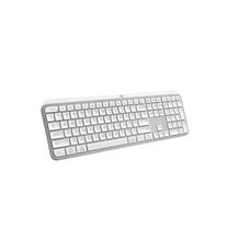 Logitech MX Keys Keyboards - Wireless Connectivity - Bluetooth - 32.81 ft - USB Interface - English - PC, Mac - Membrane/Scissor Keyswitch - Pale Gray