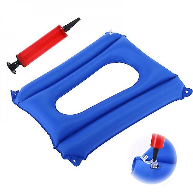 Cojines para llagas en la espalda para Almohadillas para llagas en la cama para pacientes postrados en cama, cojines inflables para aliviar la presión, 1 unidad, azul, RUG