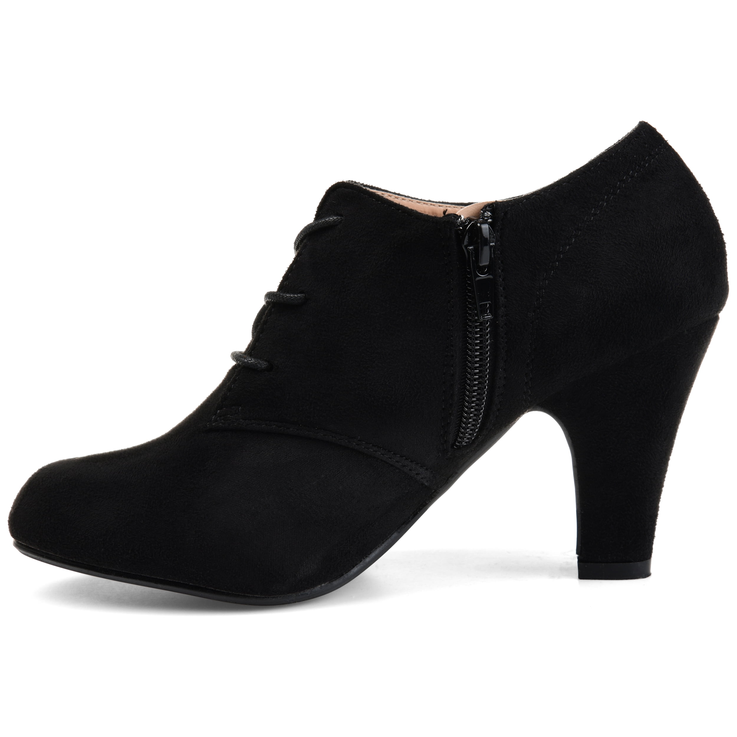 Journee Womens Leona Inside Zip Block Heel Booties, Widths Available