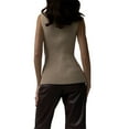 thumbnail image 3 of LSFYSZD Women Turtleneck Sweater Solid Color Slim Fit Knit Sleeveless Pullover Tank Tops Streetwear, 3 of 4