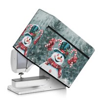 SEANATIVE Christmas Snowman Sewing Machine Cover Xmas Sewing Machine Cover Protective Cover with Pocket Easy Storage Dust Cover for Sewing Machine Foldable