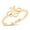 Gold-Tone, variant on Rose Gold-Tone Sterling Silver Plain Bumblebee Ring Size 5